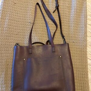 Portland Leather Elegant Brown Leather Tote Bag